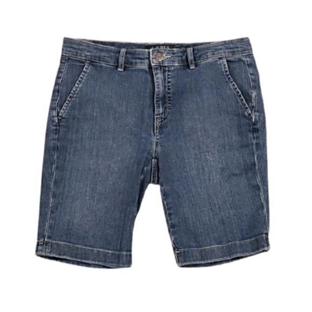 [Lauren Ralph Lauren] Mid Rise Bermuda Jean Shorts- Size 2P